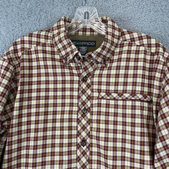 ExOfficio‎ Shirt Men's M Lightweight  Plaid Long Sleeve shirt - Picture 2 of 8